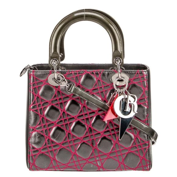 DIOR Lady Dior Anselm Reyle Cannage Medium Metallica Handbag - Picture 1 of 11